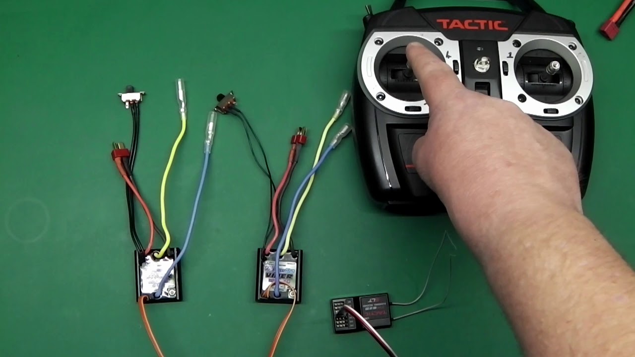 two motors 2 esc one or two stick control
