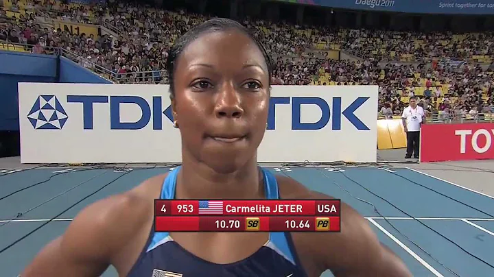 Carmelita Jeter wins the Women's 100m Final