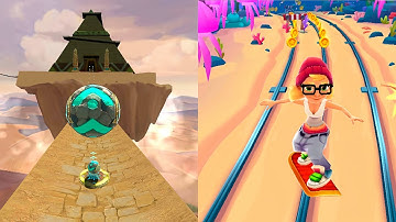 🔥Subway Surf & Temple Rolling Balls 🔥SpeedRun Gameplay android, ios 1 #gaming #gameplay