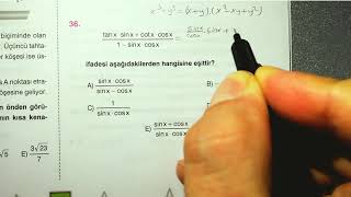 TRİGONOMETRİK ÖZDEŞLİKLER sorusu!