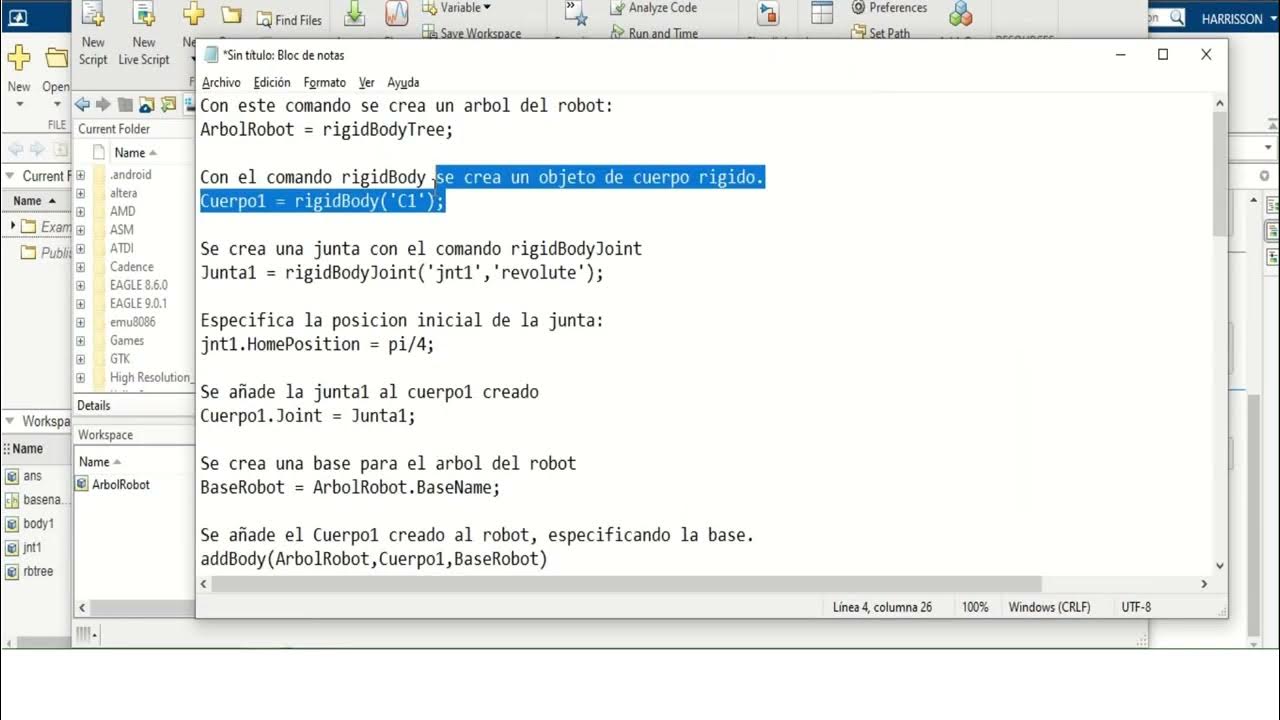 Practica: Robotics System Toolbox de Matlab - YouTube
