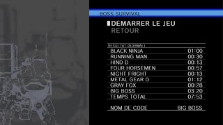 Metal Gear 2: Solid Snake - Boss Survival - 7:53 / Big Boss Rank / Normal