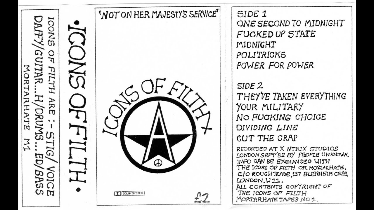 ICONS OF FILTH,not on her majesty's service