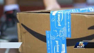 VIDEO: Amazon delivery driver seen taking package off porch