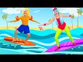 Down At The Beach | Kids and Babies Song | Nursery Rhymes | By Muffin Socks