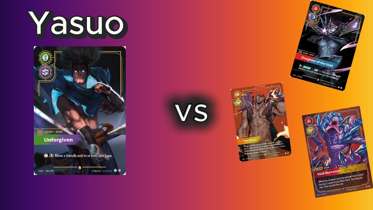 Yasuo Gameplay vs Kai'sa, Sett, Rek'Sai (1k Tournament Decklist) - Riftbound