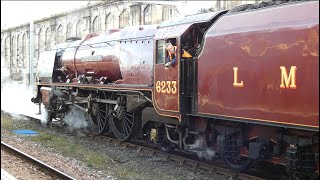 45690 Leander, 6233 Duchess of Sutherland and a bevy of diesels and electrics at Carlisle, 12 03 22