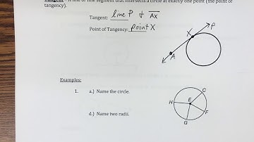 10.1 Lines and Segments that Intersect Circles