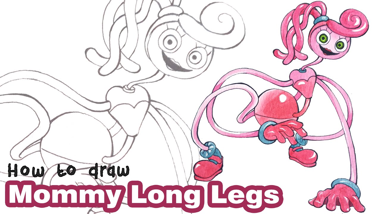 como desenhar mommy long legs Poppy Playtime - how to draw mommy long legs  