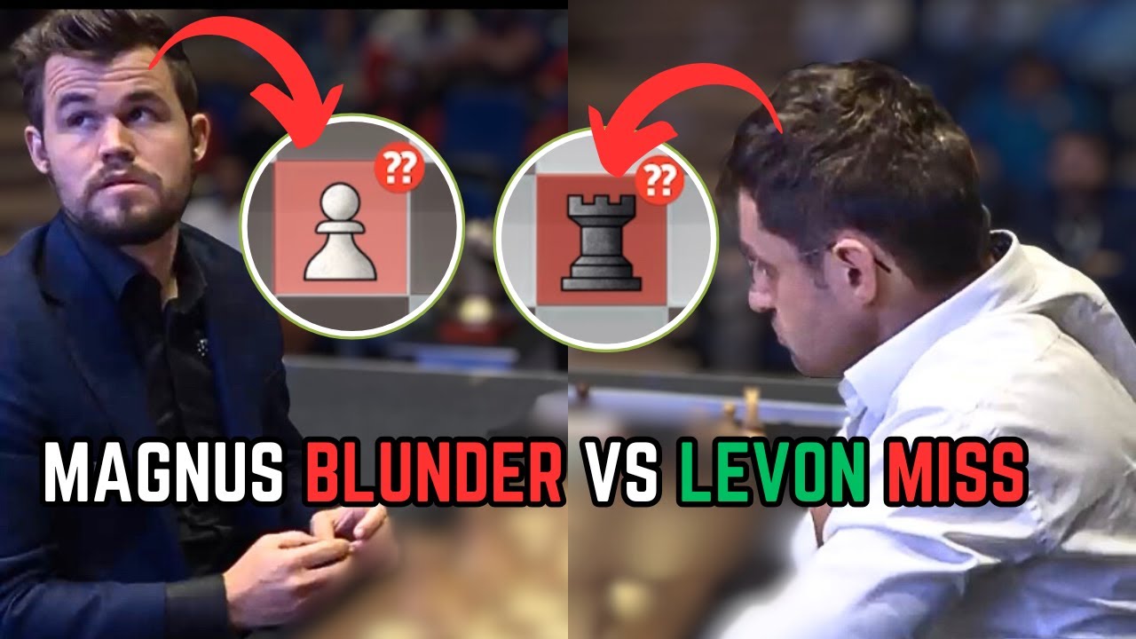 Magnus' Brilliant Rook Sac & Blunder vs Levon's Huge Miss!
