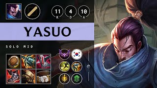 Yasuo Mid vs Tristana - KR Master Patch 25.18