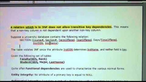 UHCL 06a Graduate Database Course - Undergraduate Review Part 2