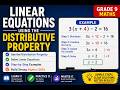 Solve Equations by distribution property Grade 9 Maths #usa v5