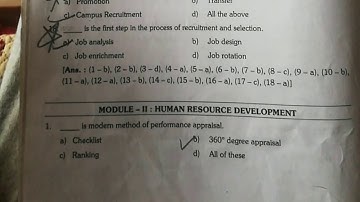 Tybcom Sem V#modul-II#human resource development MCQ questions with answers#mumbai university