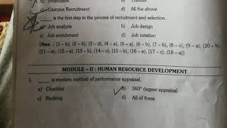 Tybcom Sem V#modul-II#human resource development MCQ questions with answers#mumbai university