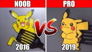 (Noob VS Pro) MY PANCAKE ART PROGRESS IN 3 YEARS - POKEMON Pikachu, charmander, Squirtle, Bulbasaur