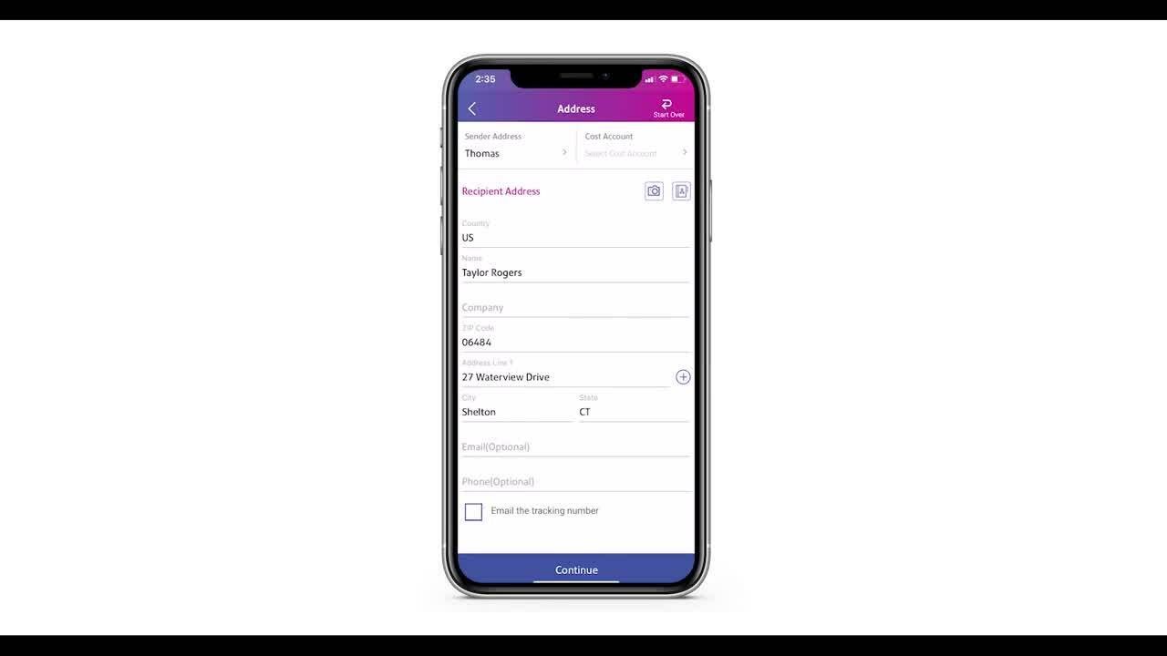 SendPro® Online Mobile Demo