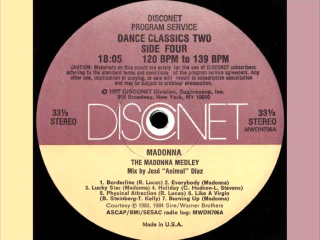 Disconet/Madonna Medley/Rare US orig12\'\' Disconet/Madonna Medley/Rare US orig12\'\'