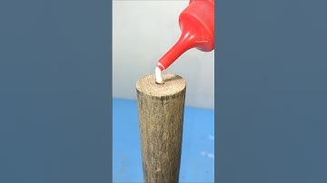 Great Woodworking Trick for Joining Two Round Bars of Wood Together Perfectly #diy #wood #tips