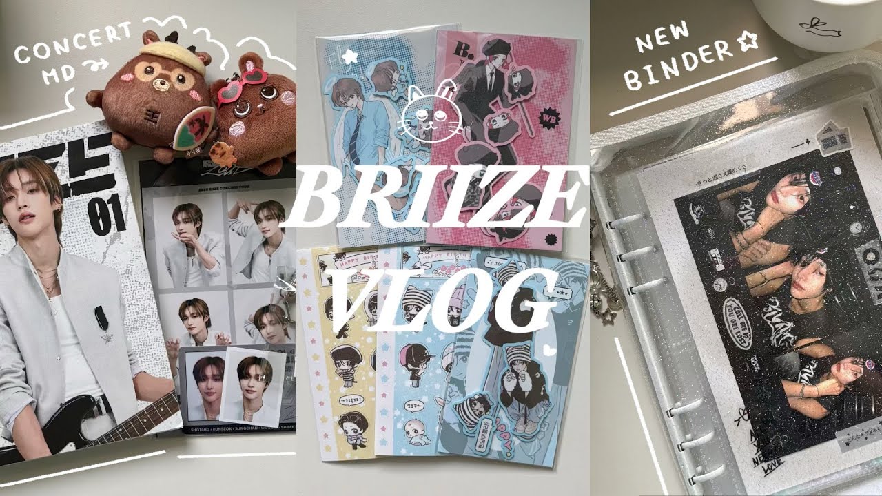 [ 브리즈 브이로그 ] 밀린 영상 제출합니다ㅏ | 삔프 • 바인더 정리 • 표지 꾸미기 • 포카깡 • 택배깡 • 라이즈 블루레이 • BRIIZE VLOG