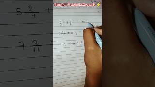 ⚡ Fraction Tricks in 10 Seconds! #shorts#Fraction #MathTricks #Mathematics #StudyTips