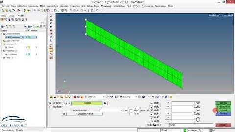 Cantilever Beam with 2D Elements in Hypermesh
