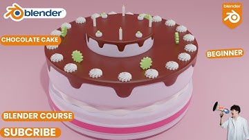 How to design a realistic chocolate cake in Blender 3D