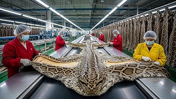 Inside the Python Skin Factory – How Exotic Snakes Become Luxury Boots | Full Process 🐍