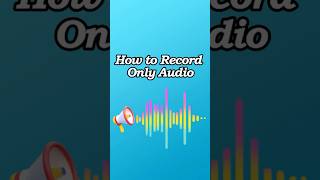 How to Record Only Audio #audiorecorder #windows