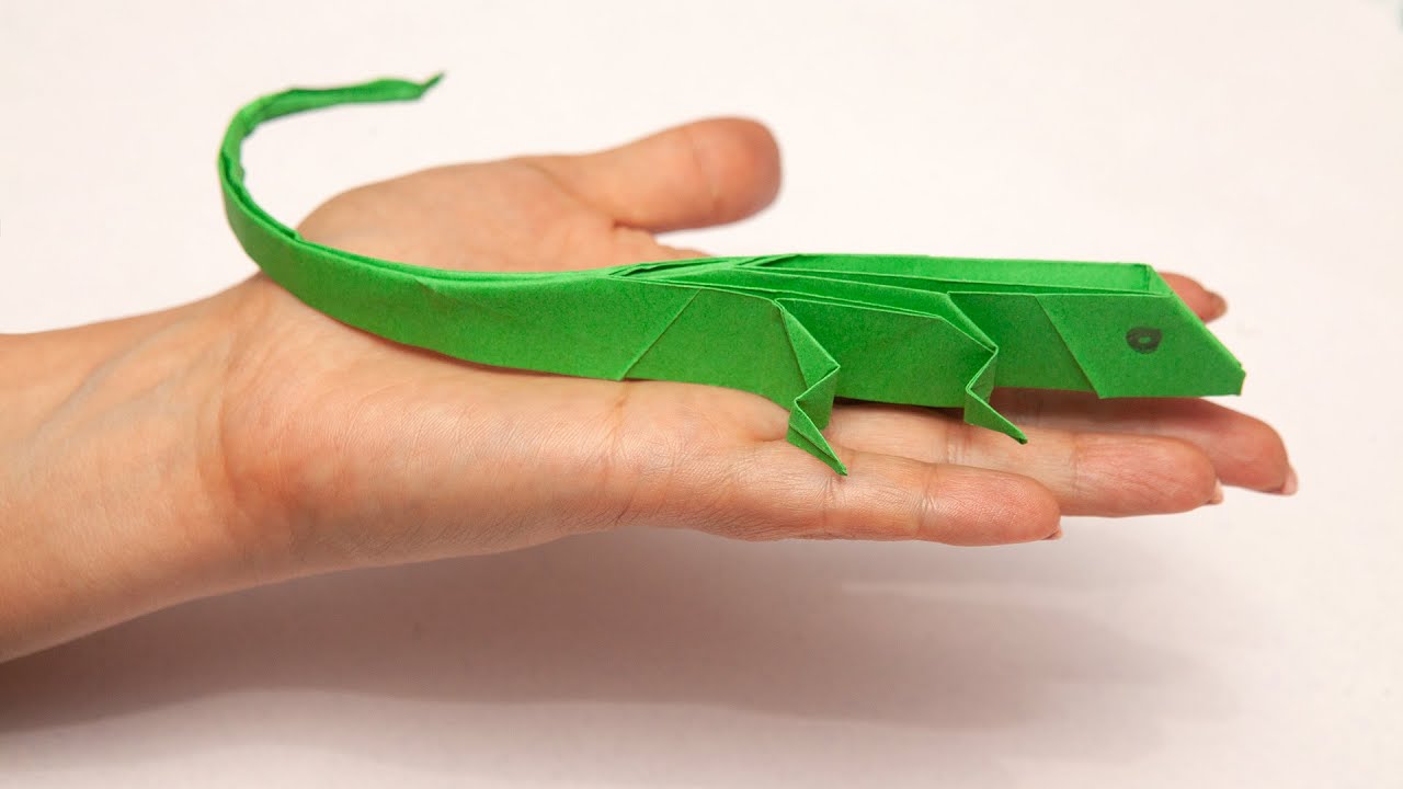 simple origami lizard