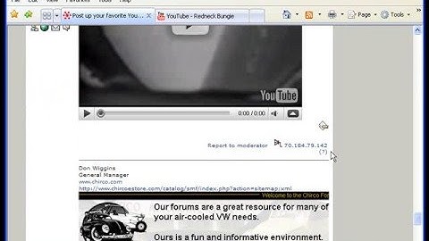 Posting a Youtube Video to our Forum