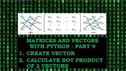 Create Row Vector, Column Vector | Calculate Dot Product - P9