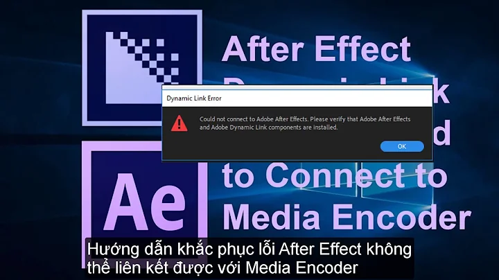 Adobe Media Encoder is not installed - Khắc Phục Lỗi Không Thể Xuất Video Trong After Effects 2019