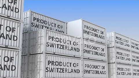 Containers with PRODUCT OF SWITZERLAND Text | Motion Graphics - Envato elements
