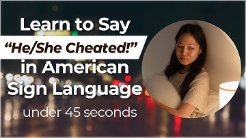Signing in Seconds: Learn how to say HE CHEATED in ASL! LESS THAN 60 SECONDS!