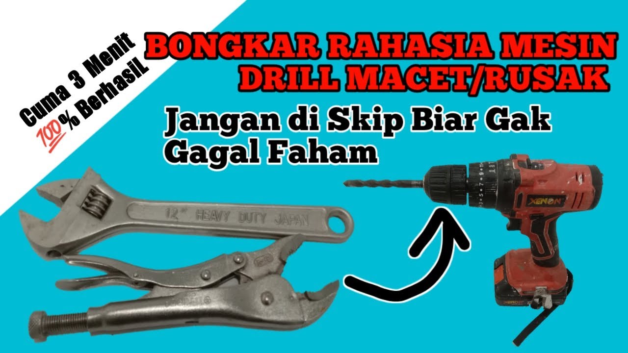 Cara Memperbaiki Mata Drill Macet Susah di Lepas
