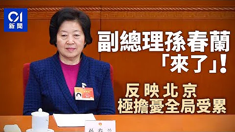 01消息｜孫春蘭「來了」！　副總理就香港抗疫連日作重要指示│01新聞 - 天天要聞