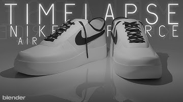 Timelapse - Nike Air Force 1 Modelling | Blender