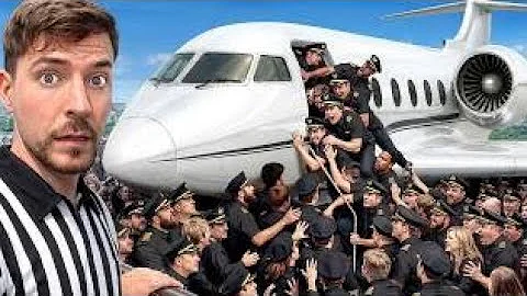 100 pilots fight for a private zet #mrbeast #challenge @mrbeast