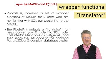 Apache MADlib and R