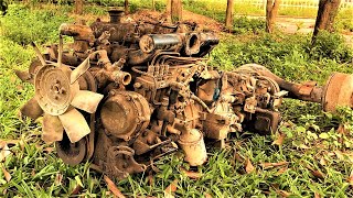 Process Revamping Truck Engine & Differential Gear  // Guide to Recovering 4-Cylinder Diesel Engine