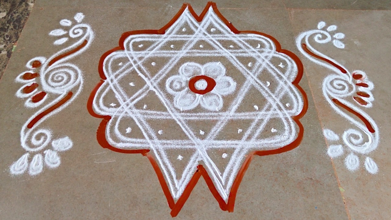 Thaipusam special kolam| STAR kolam  | Easy Rangoli muggulu