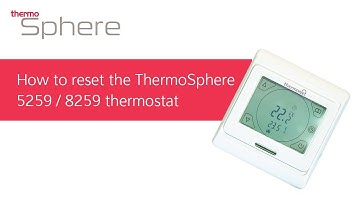 How to programme the 5259 and 8259 thermostat