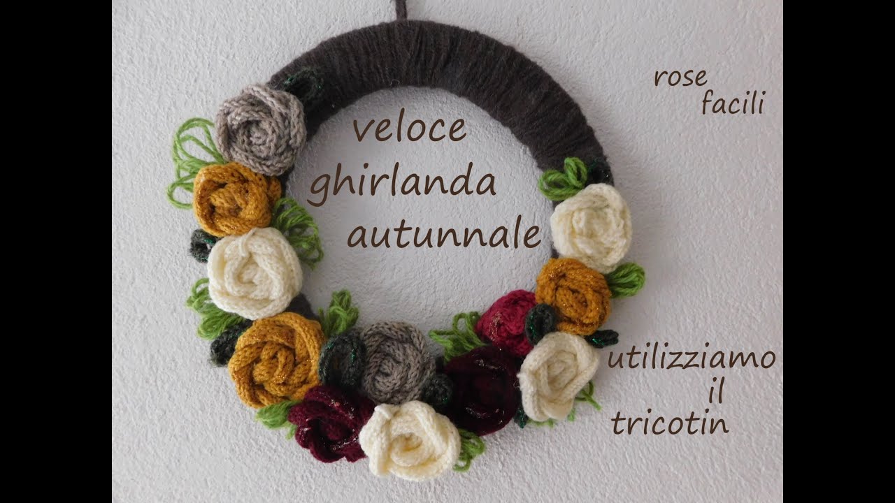 Veloce ghirlanda autunnale con il tricotin
