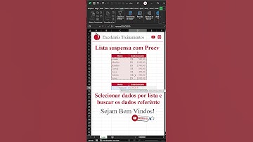 [EXCEL] Criando uma lista de seleção com busca em procv #aprendeexcel #excel #excelbr #tutorial