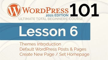 Themes, Post, Pages & Setting the Homepage—WordPress 101, Lesson 06 (2021 Edition)