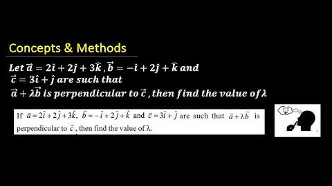 if a=2i+2j+3k,b= -i+2j+k and c=3i+j are such that (a)+lambda (b) is perpendicular to c ...
