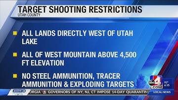 Target shooting restrictions in place in Utah County due to wildfire danger