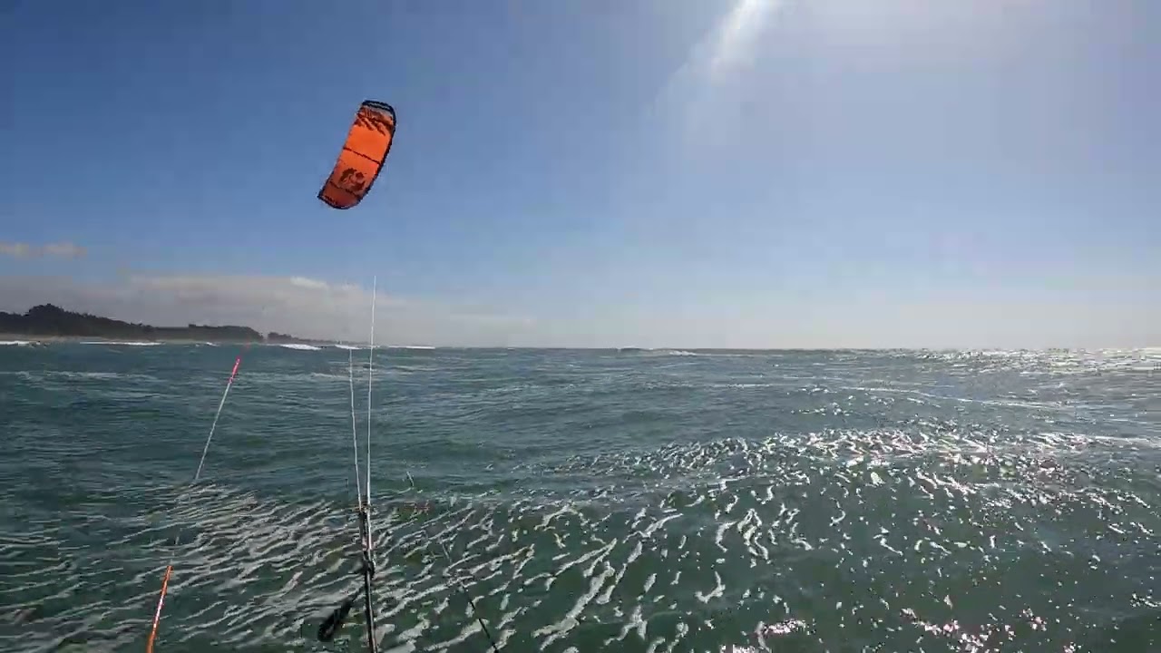 Kitesurfing at Clam Beach