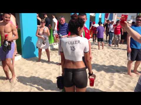 WorldCup 2014 Copacabana Beach German BodyPaint girl